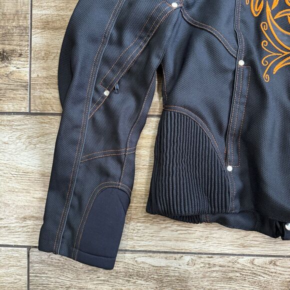 Women's Biker Motorcycle Jacket Moto Size M - Picture 6 of 14